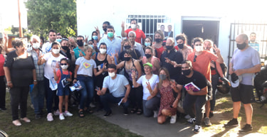 Frente de Todos: Multitudinaria caminata de los candidatos, en el barrio el Molino de Gral.Pico