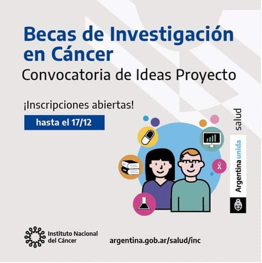 Periodo de inscripción Becas del instituto Nacional del Cáncer
