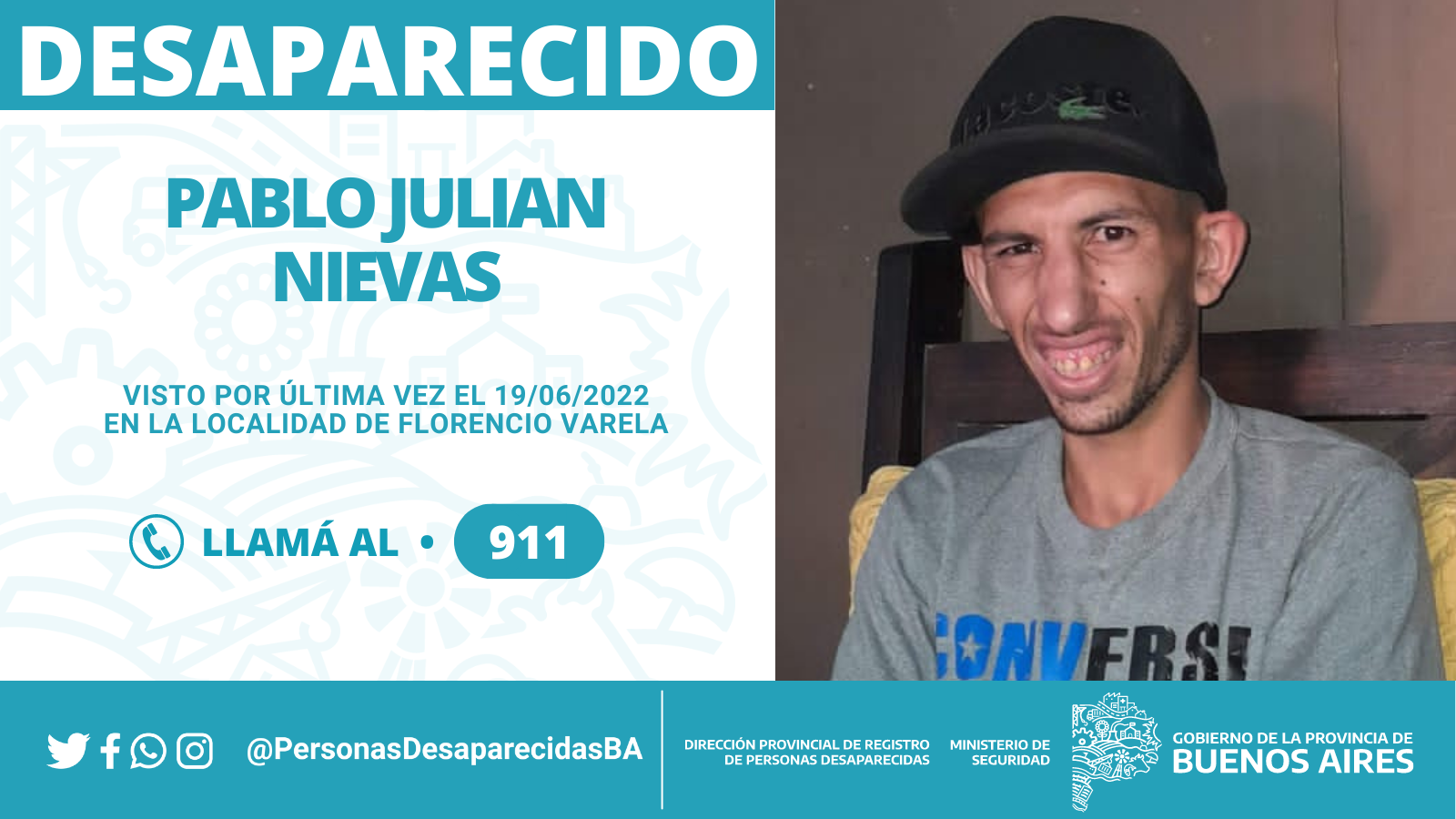SE BUSCA A PABLO JULIAN NIEVAS