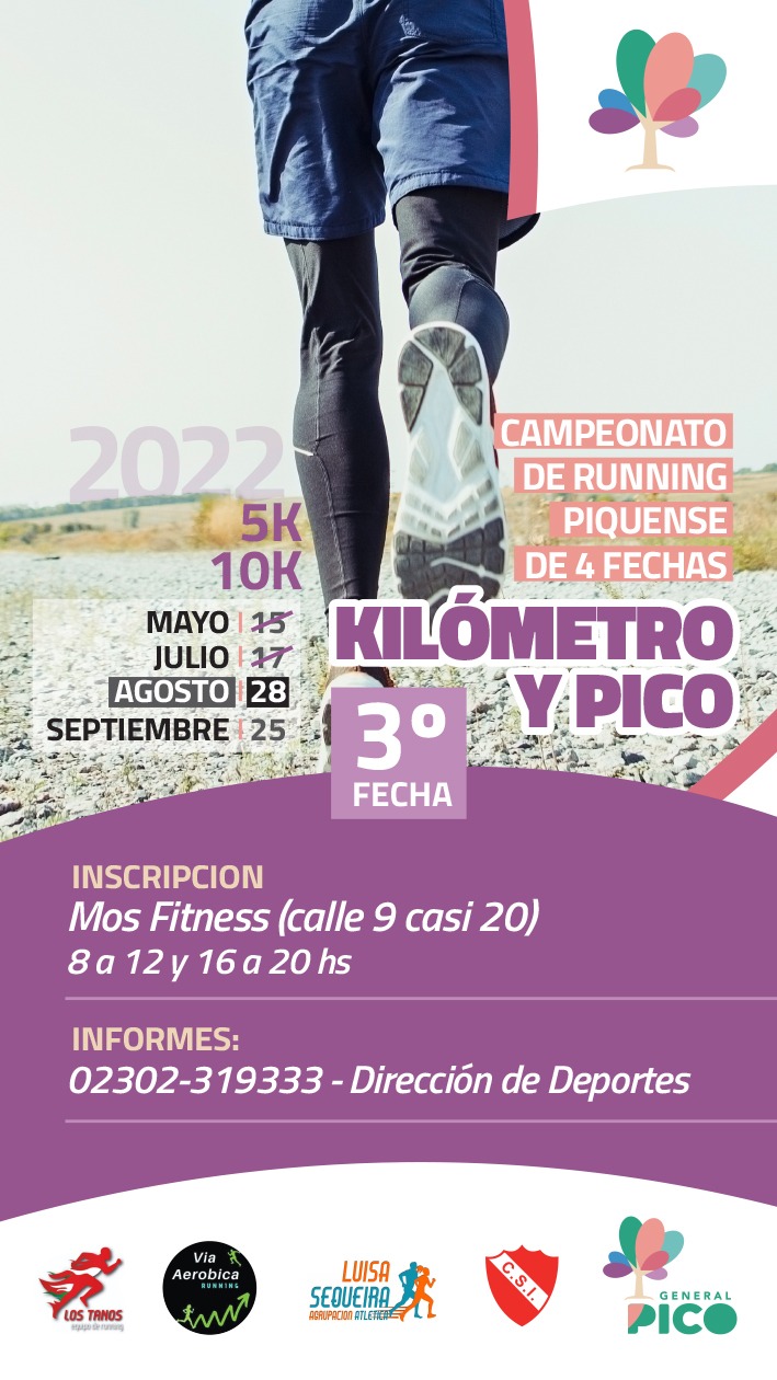 ÚLTIMOS DÍAS PARA INSCRIBIRSE EN LA 3° FECHA DE KILÓMETRO Y PICO