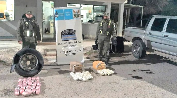 Desde La Pampa se dirigían a Chubut con más de 14 kilos de marihuana