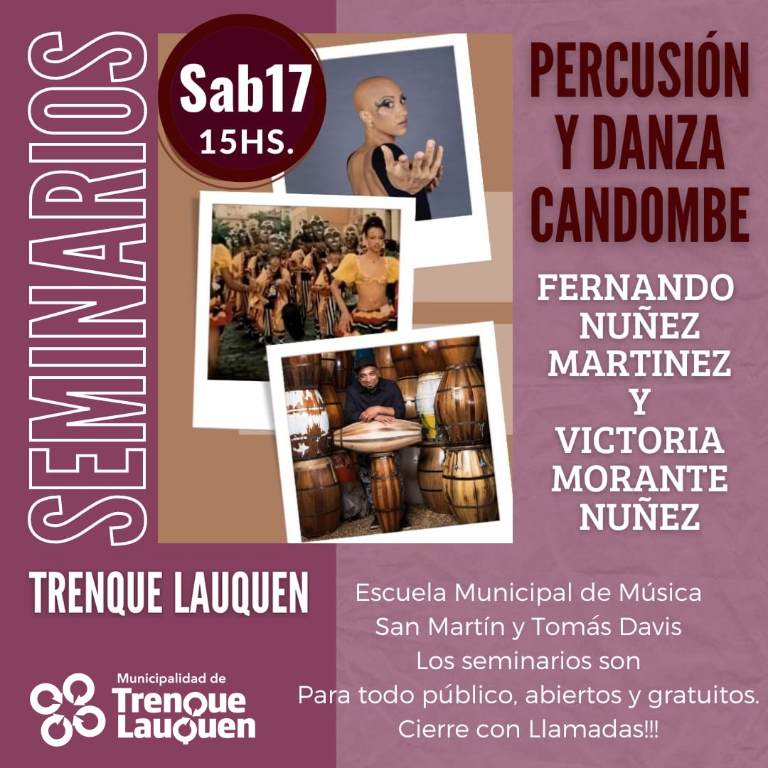 TALLERES GRATUITOS DE PERCUSIÓN Y DANZA EN CANDOMBE