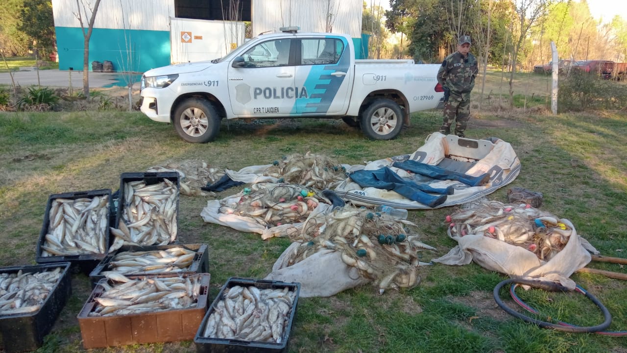SE LLEVARON A CABO CUATRO NUEVOS OPERATIVOS CONTRA LA PESCA CLANDESTINA EN EL PARTIDO DE TRENQUE LAUQUEN