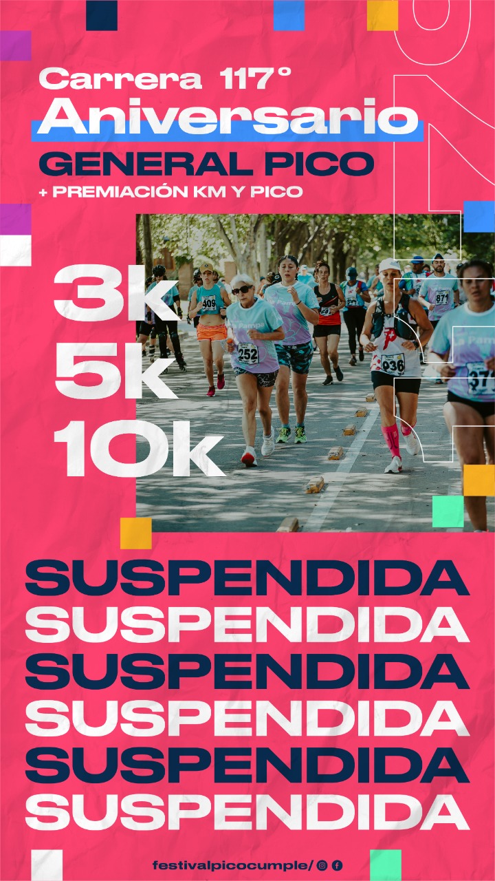 RE PROGRAMARON LA CARRERA ANIVERSARIO SE REALIZARÁ EL 21 DE NOVIEMBRE