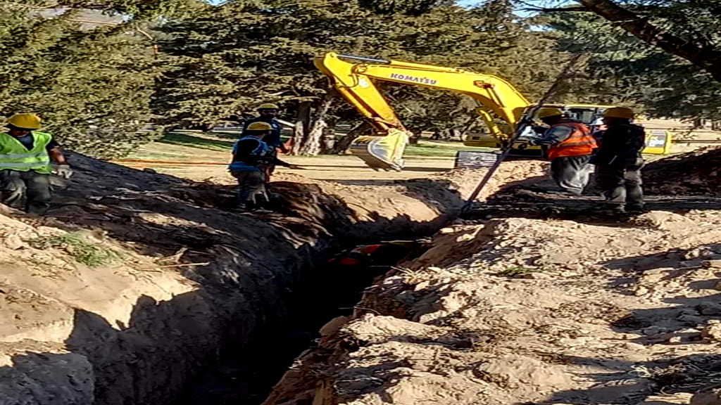 Trenel: Progresa en la localidad la obra de la planta cloacal