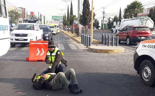 Urgente: Policía fue atropellado por un motociclista