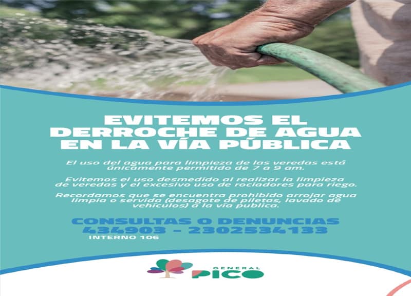 LA MUNICIPALIDAD GRAL. PICO RECUERDA MANTENER LA LIMPIEZA DE PATIOS