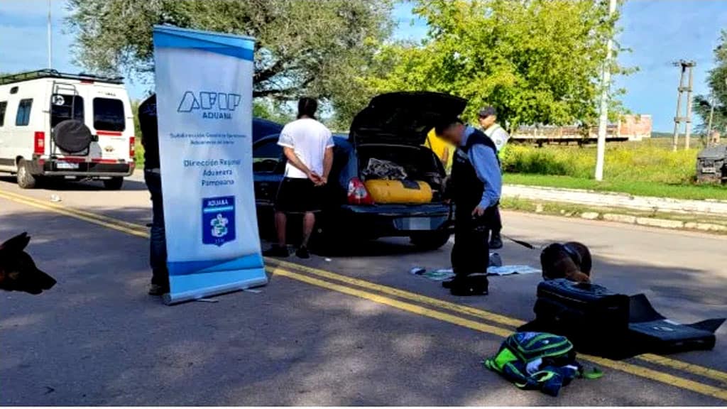 Urgente Gral. Pico: La aduana incautó cocaína evaluadas en $10 millones