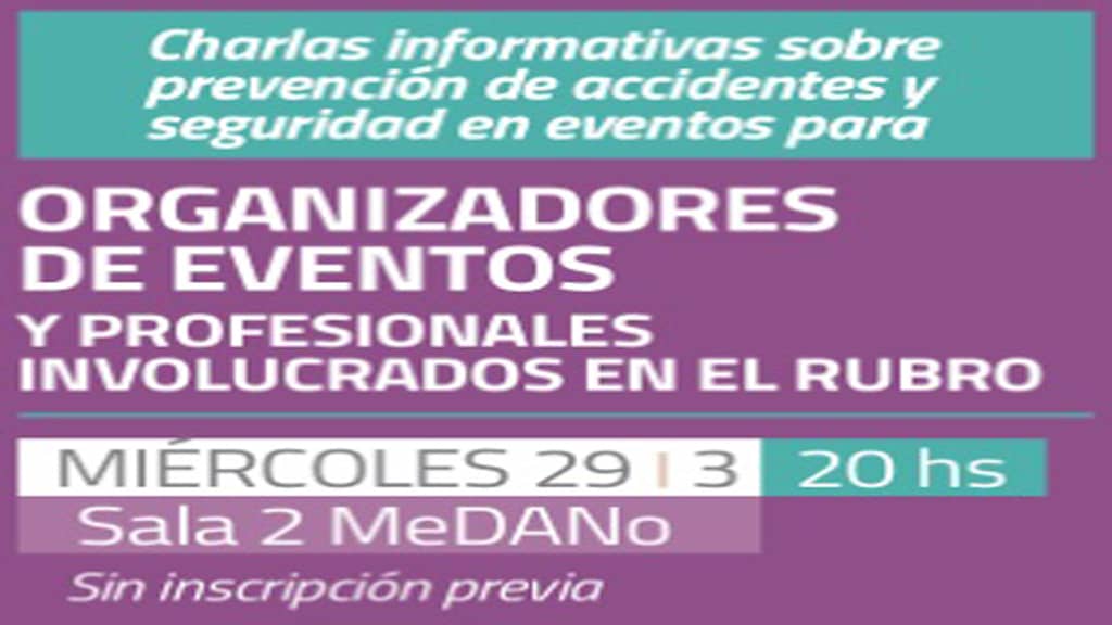 LA MUNICIPALIDAD REALIZARÁ UNA CHARLA DESTINADA A ORGANIZADORES DE EVENTOS