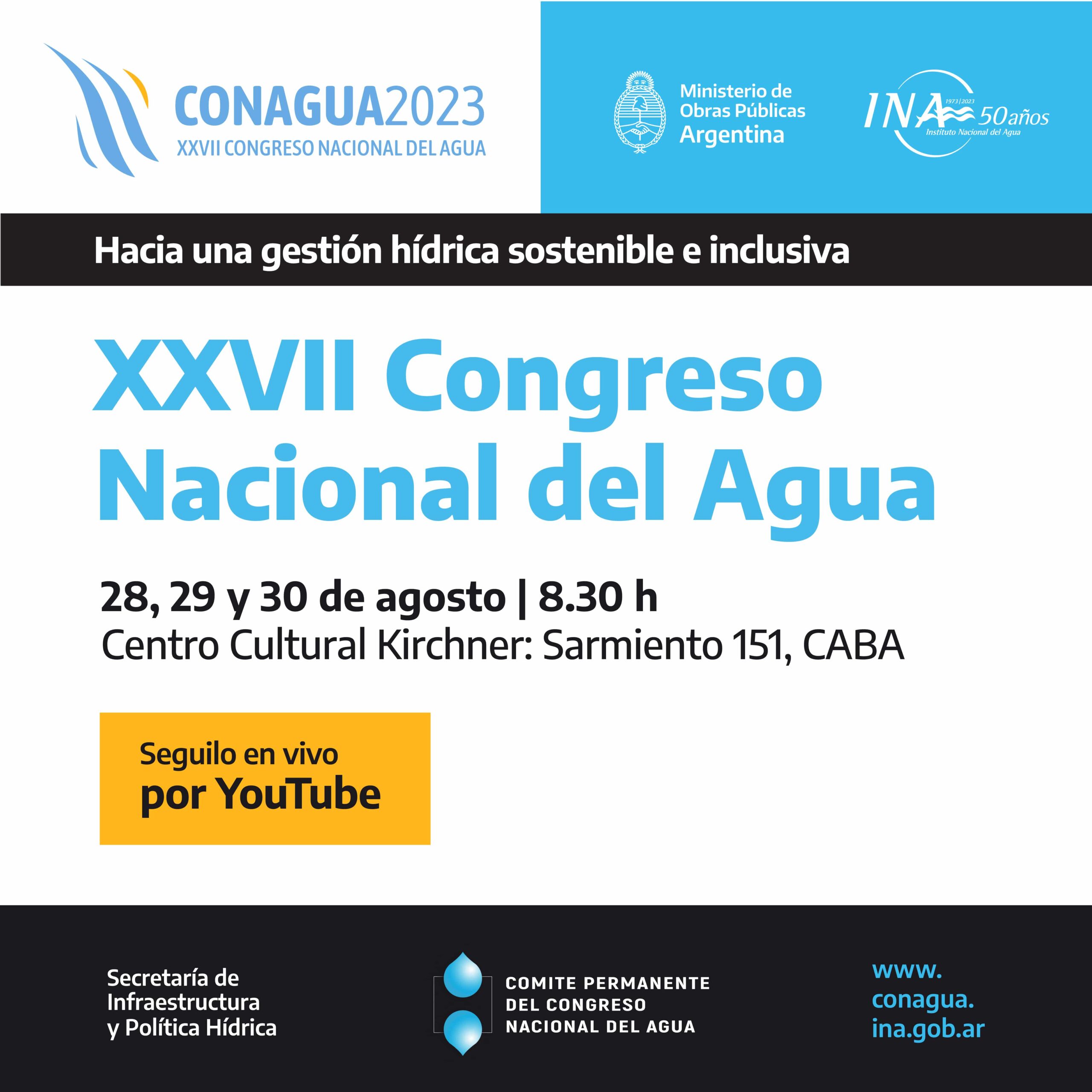 Lanoticia.ar y el noticierodigital.com.ar estarán presente realizando la cobertura periodística en CONAGUA 2023