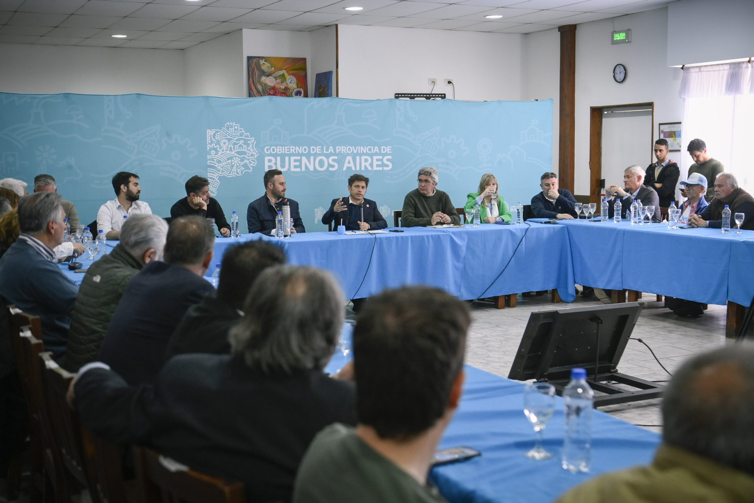 Kicillof recorrió los avances de las obras sobre la Cuenca del Río Salado