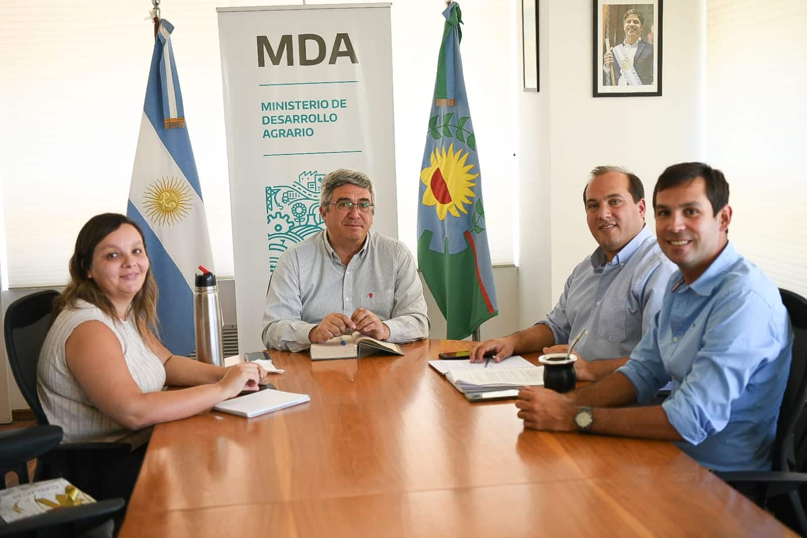 Francisco Recoulat y Valentin Miranda se reunieron con el ministro de Desarrollo Agrario Javier Rodríguez