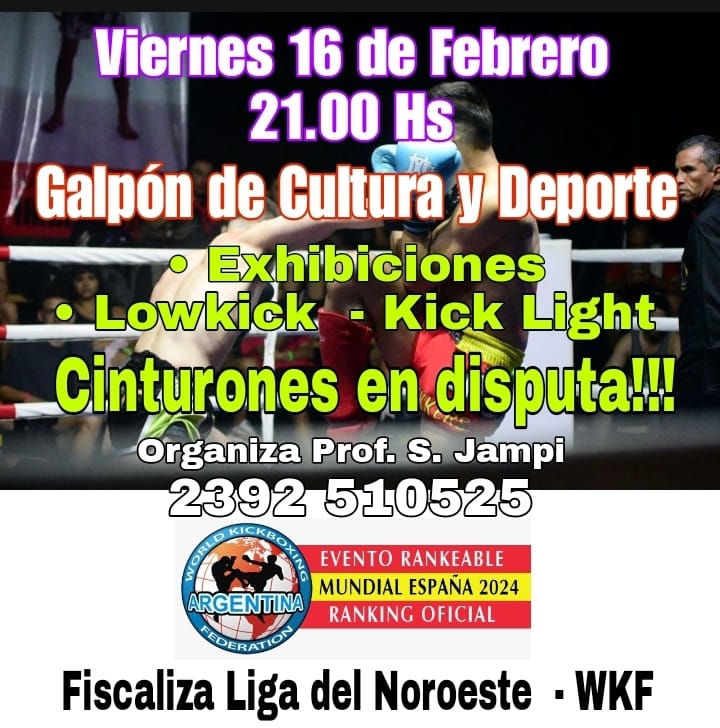 Hoy es el gran día, la liga del noroeste WKF fiscaliza el primer evento deportivo en América