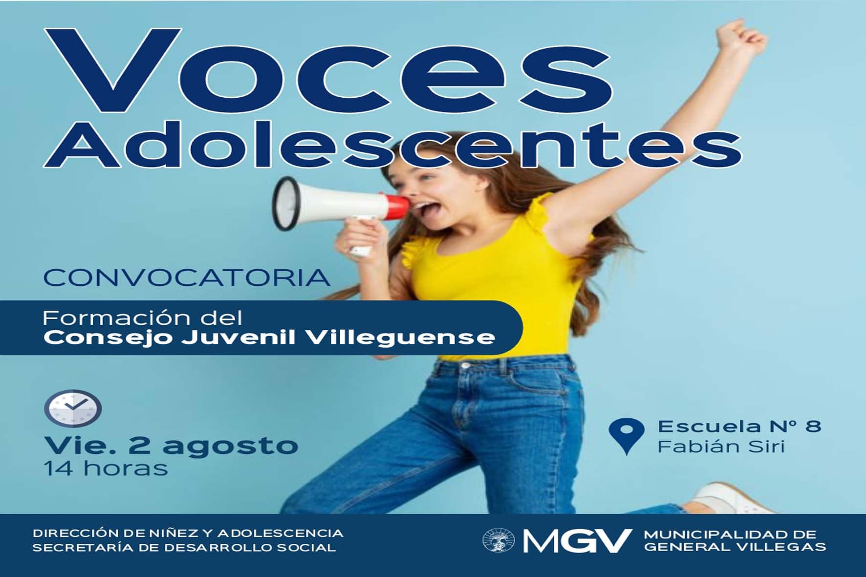 Convocatoria a Participar en el Encuentro “Voces Adolescentes” en General Villegas