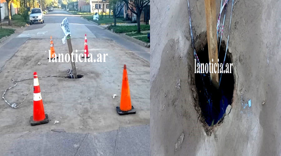 Peligro: Circular con precaución en Horacio Cabral entre La Rioja y Salta por hundimiento de calzada